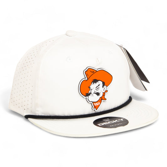 OSU Cowboys Pistol Pete 3D Perforated Rope Hat- White/ Black