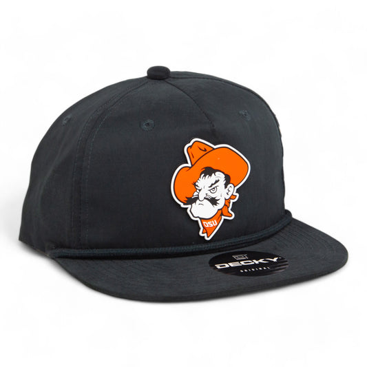 OSU Cowboys Pistol Pete 3D Classic Rope Hat- Charcoal