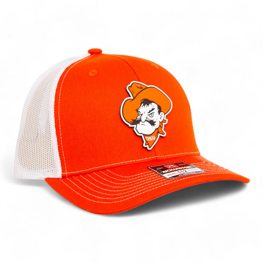 OSU Cowboys Pistol Pete 3D Snapback Trucker Hat- Orange/ White