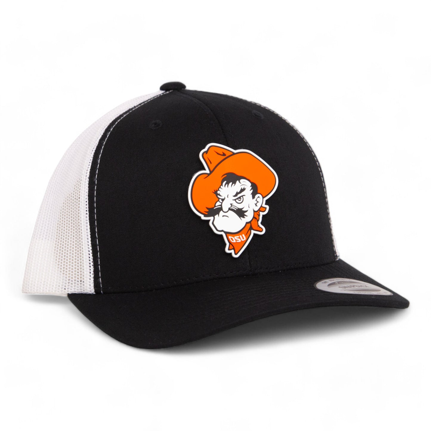 OSU Cowboys Pistol Pete 3D YP Snapback Trucker Hat- Black/ White