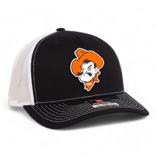 OSU Cowboys Pistol Pete 3D Snapback Trucker Hat- Black/ White