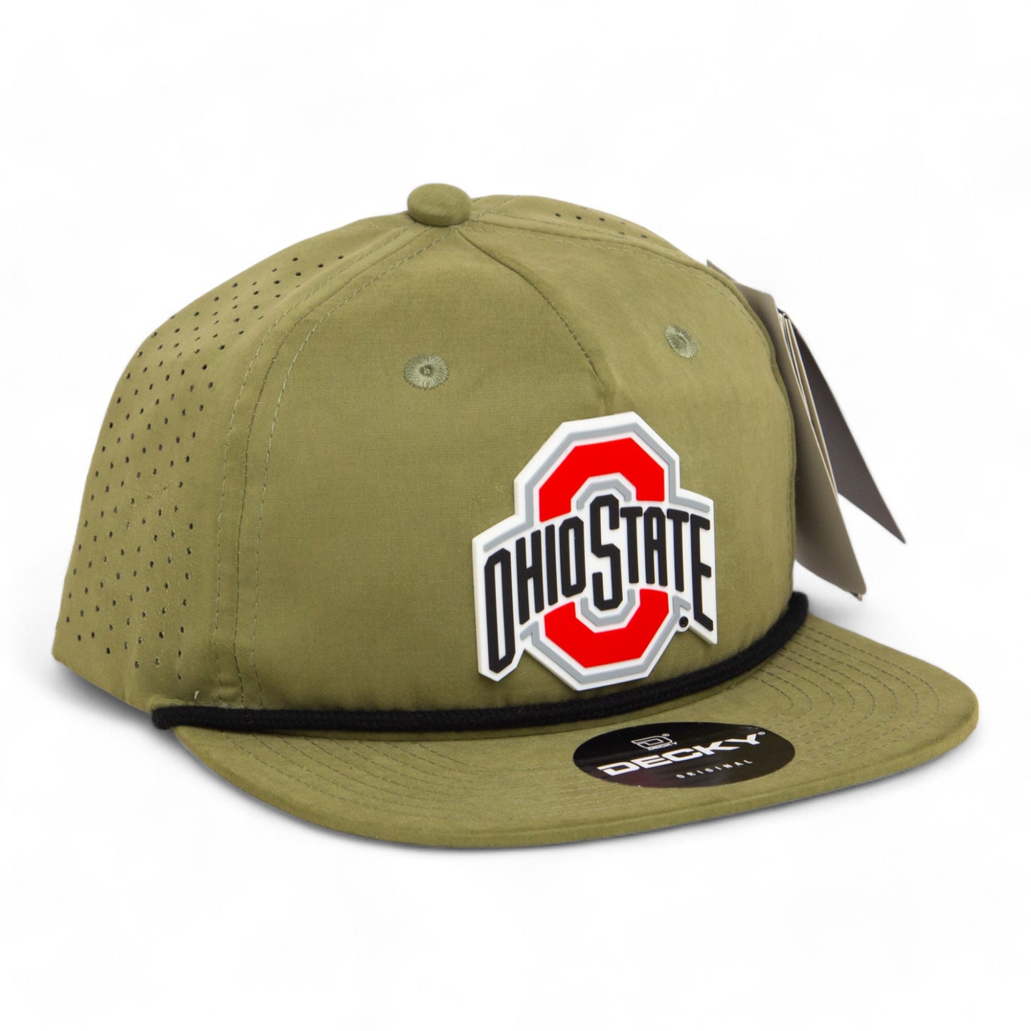 Ohio State Buckeyes 3D Perforated Rope Hat- Loden/ Black