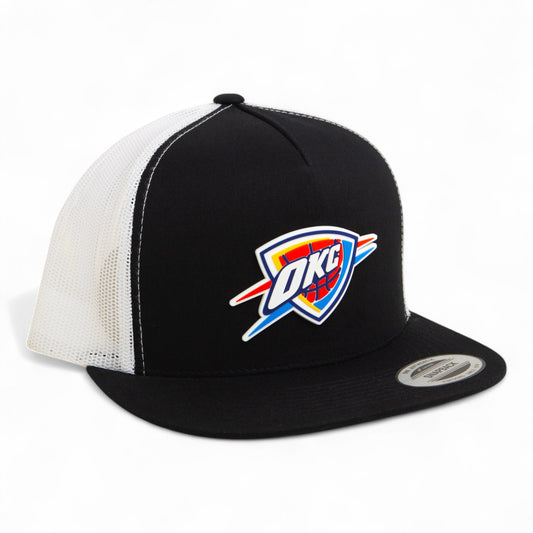 Oklahoma City Thunder 3D YP Snapback Flat Bill Trucker Hat- Black/ White