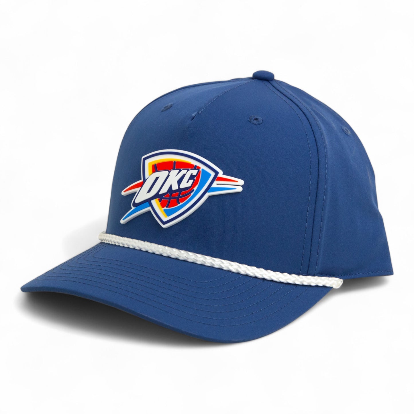 Oklahoma City Thunder 3D Five Panel Classic Rope Hat- Light Blue/ White