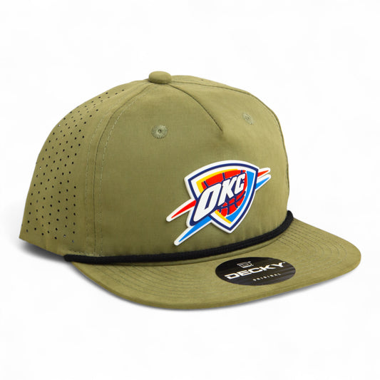 Oklahoma City Thunder 3D Perforated Rope Hat- Loden/ Black
