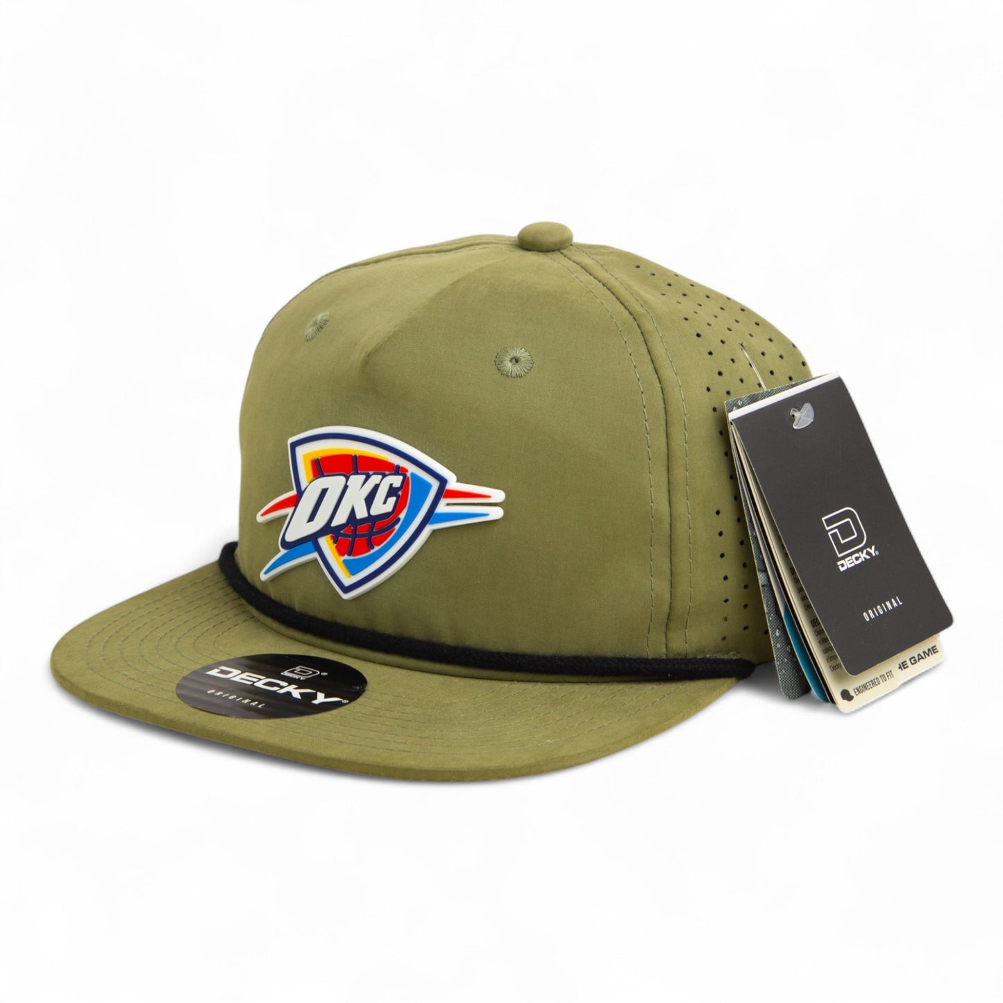 Oklahoma City Thunder 3D Perforated Rope Hat- Loden/ Black