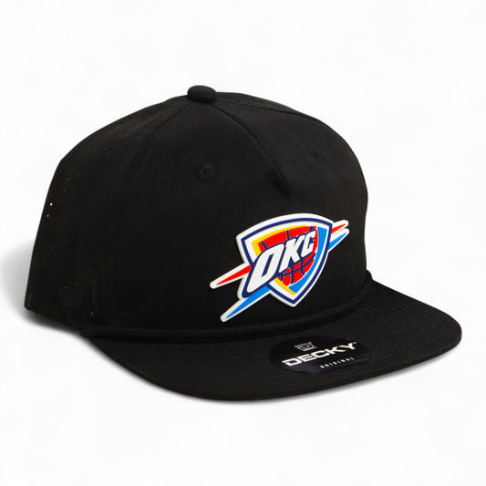 Oklahoma City Thunder 3D Perforated Rope Hat- Black