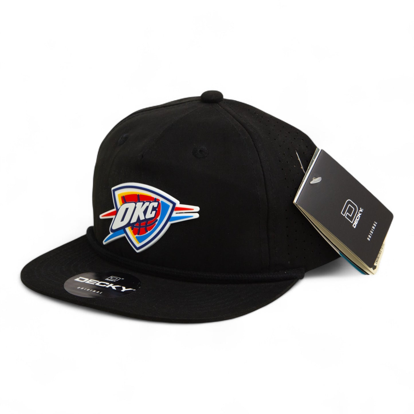 Oklahoma City Thunder 3D Perforated Rope Hat- Black