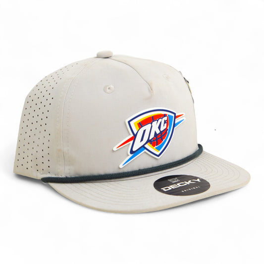 Oklahoma City Thunder 3D Perforated Rope Hat- Grey/ Charcoal