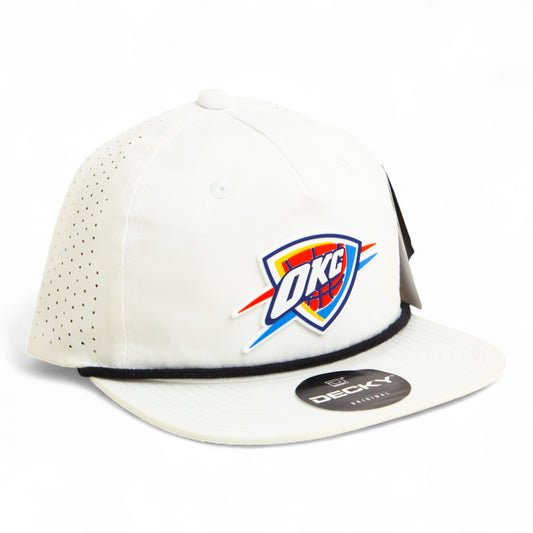 Oklahoma City Thunder 3D Perforated Rope Hat- White/ Black