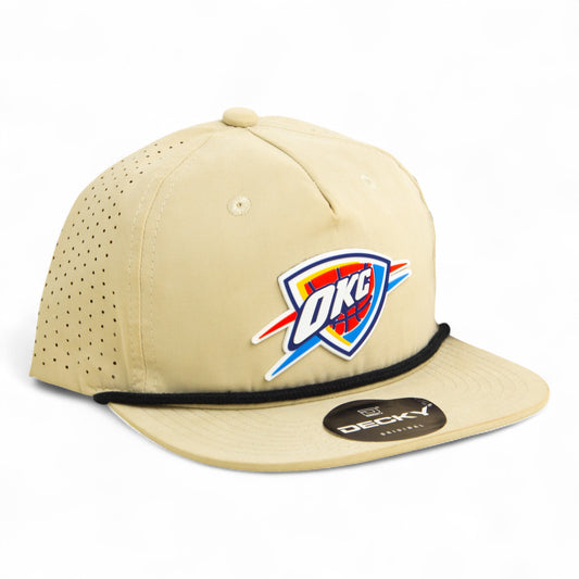 Oklahoma City Thunder 3D Perforated Rope Hat- Birch/ Black