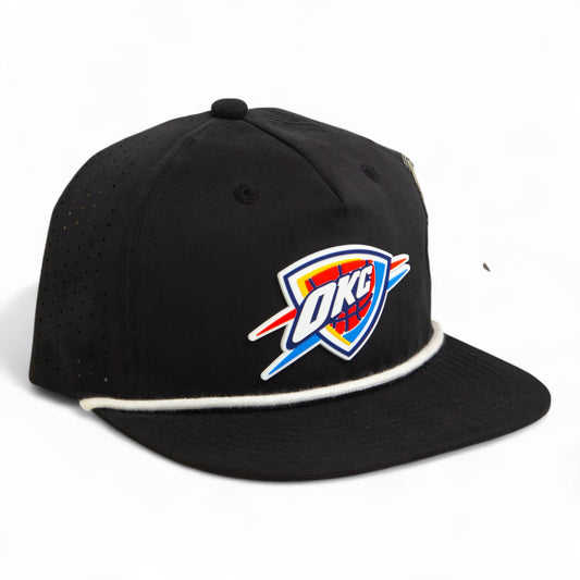 Oklahoma City Thunder 3D Perforated Rope Hat- Black/ White