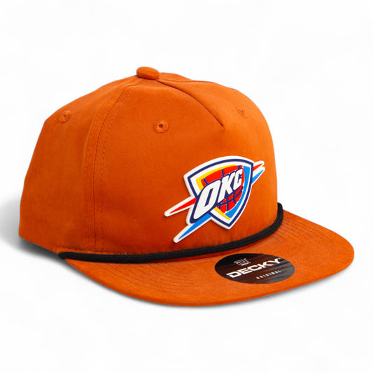 Oklahoma City Thunder 3D Classic Rope Hat- Burnt Orange/ Black