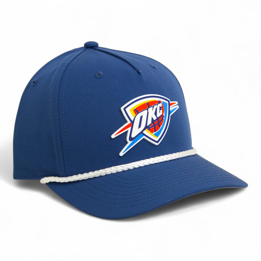 Oklahoma City Thunder 3D Five Panel Classic Rope Hat- Light Blue/ White