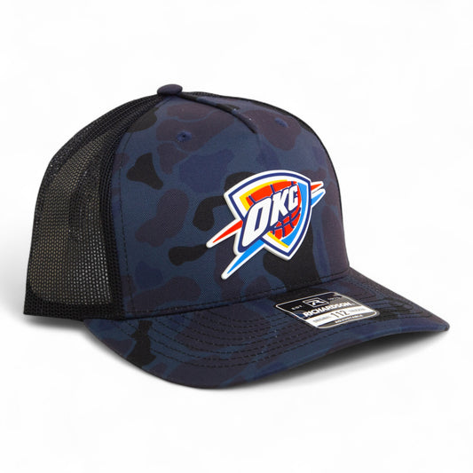 Oklahoma City Thunder Snapback Trucker Hat- Admiral Duck Camo/ Black