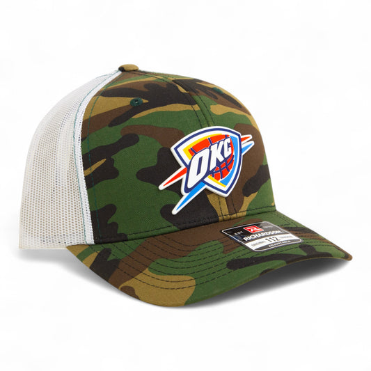 Oklahoma City Thunder Snapback Trucker Hat- Army Camo/ White