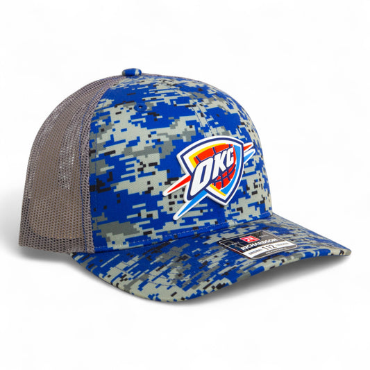Oklahoma City Thunder Snapback Trucker Hat- Royal Digital Camo