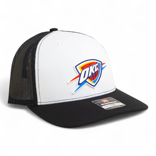 Oklahoma City Thunder Snapback Trucker Hat- White/ Black