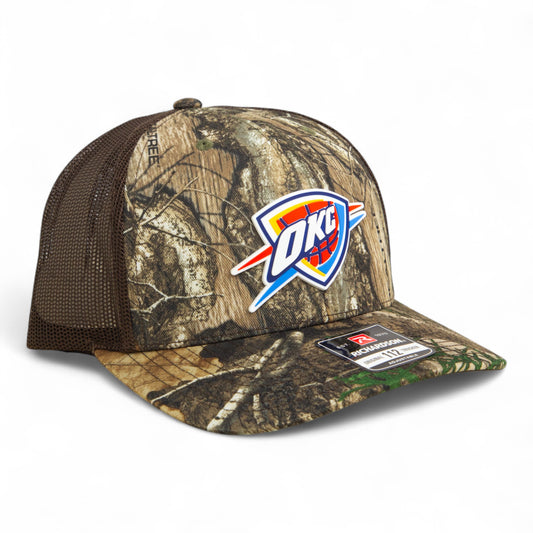 Oklahoma City Thunder Snapback Trucker Hat- Realtree Edge/ Brown