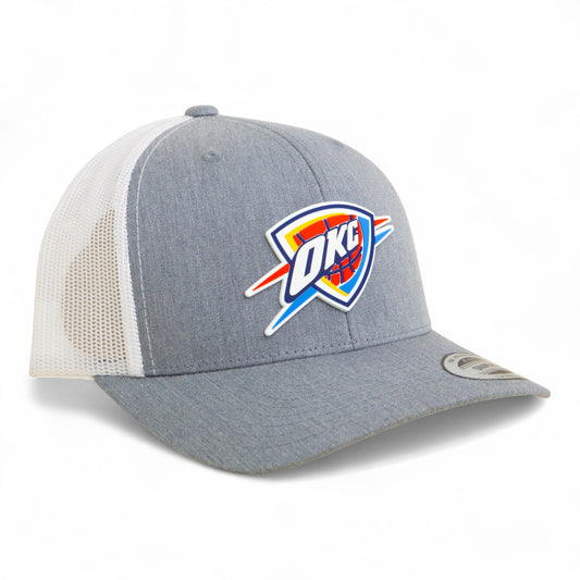 Oklahoma City Thunder 3D YP Snapback Trucker Hat- Heather Grey/ White