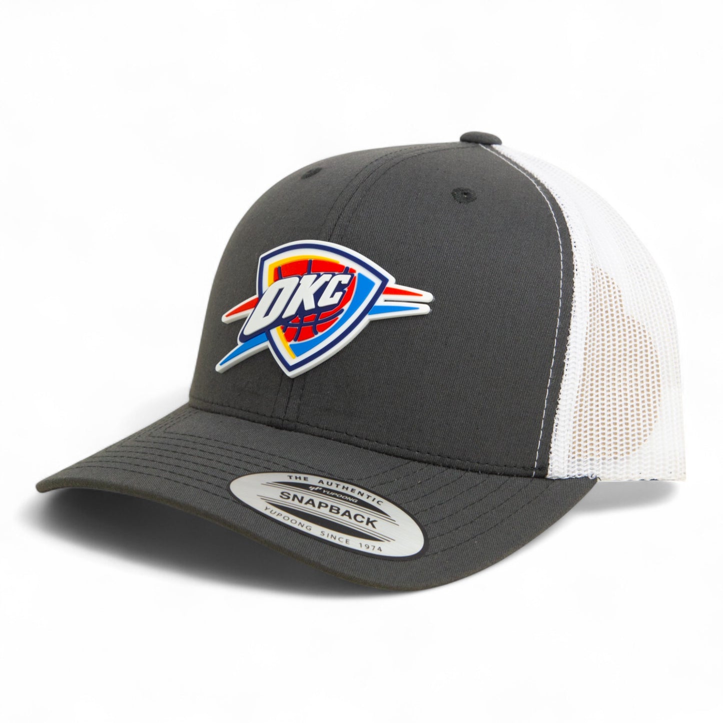 Oklahoma City Thunder 3D YP Snapback Trucker Hat- Charcoal/ White