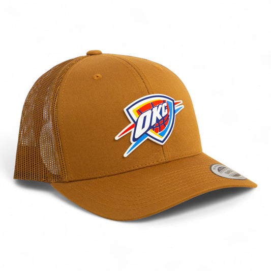 Oklahoma City Thunder 3D YP Snapback Trucker Hat- Caramel