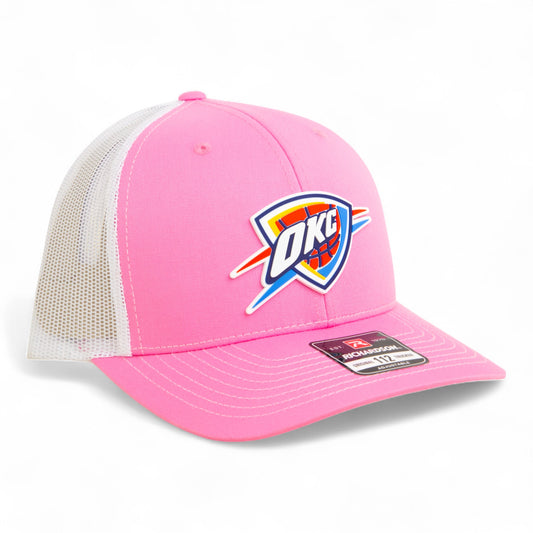 Oklahoma City Thunder Snapback Trucker Hat- Pink/ White