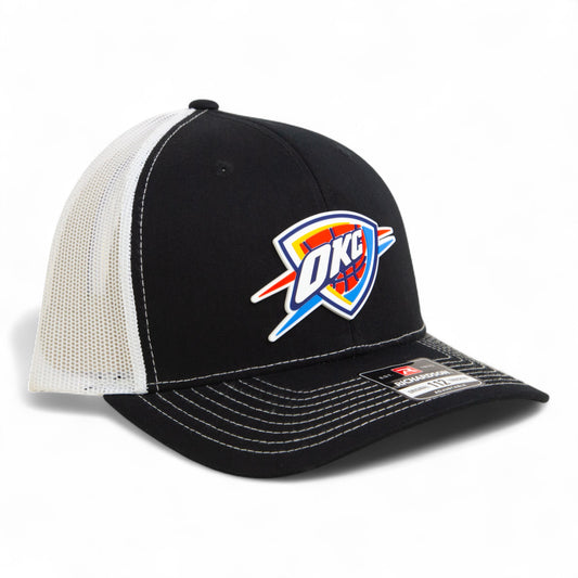 Oklahoma City Thunder Snapback Trucker Hat- Black/ White