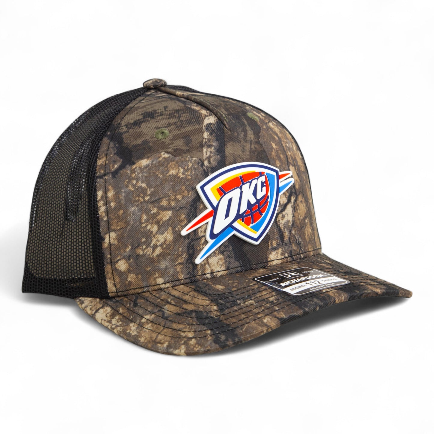 Oklahoma City Thunder Snapback Trucker Hat- Realtree Timber/ Black