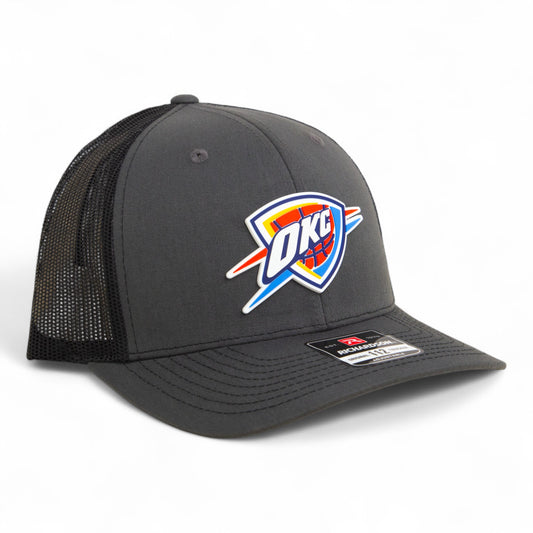 Oklahoma City Thunder Snapback Trucker Hat- Charcoal/ Black