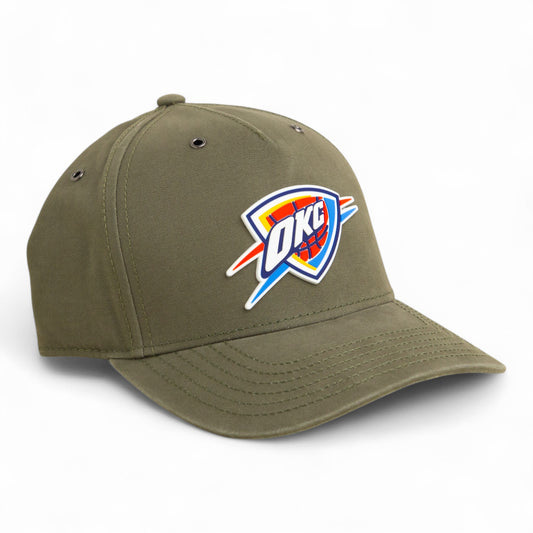 Oklahoma City Thunder 3D Snapback Canvas Hat- Olive