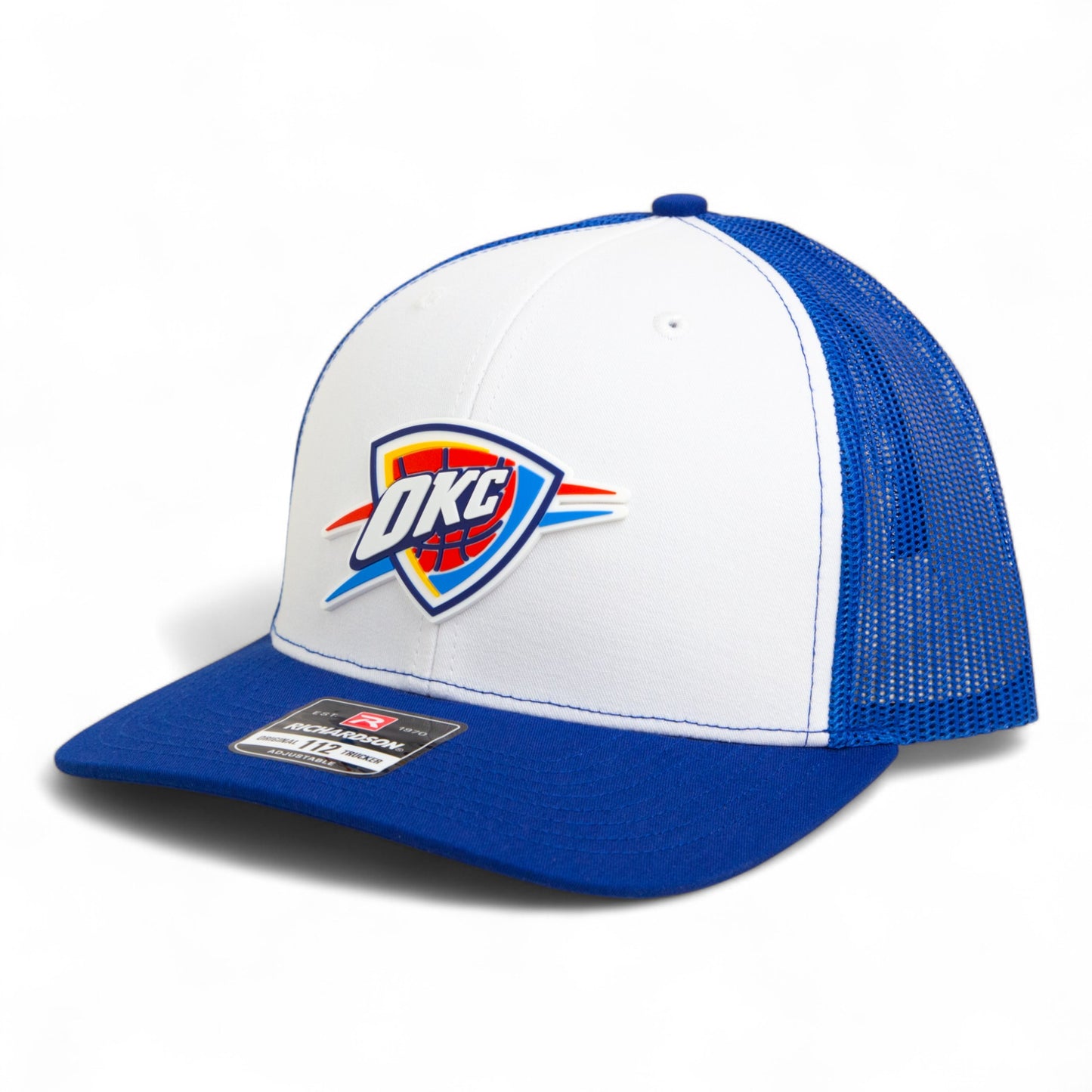 Oklahoma City Thunder Snapback Trucker Hat- White/ Royal