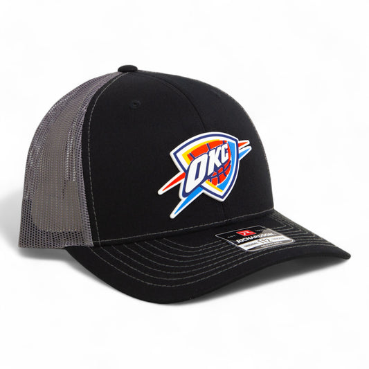 Oklahoma City Thunder Snapback Trucker Hat- Black/ Charcoal