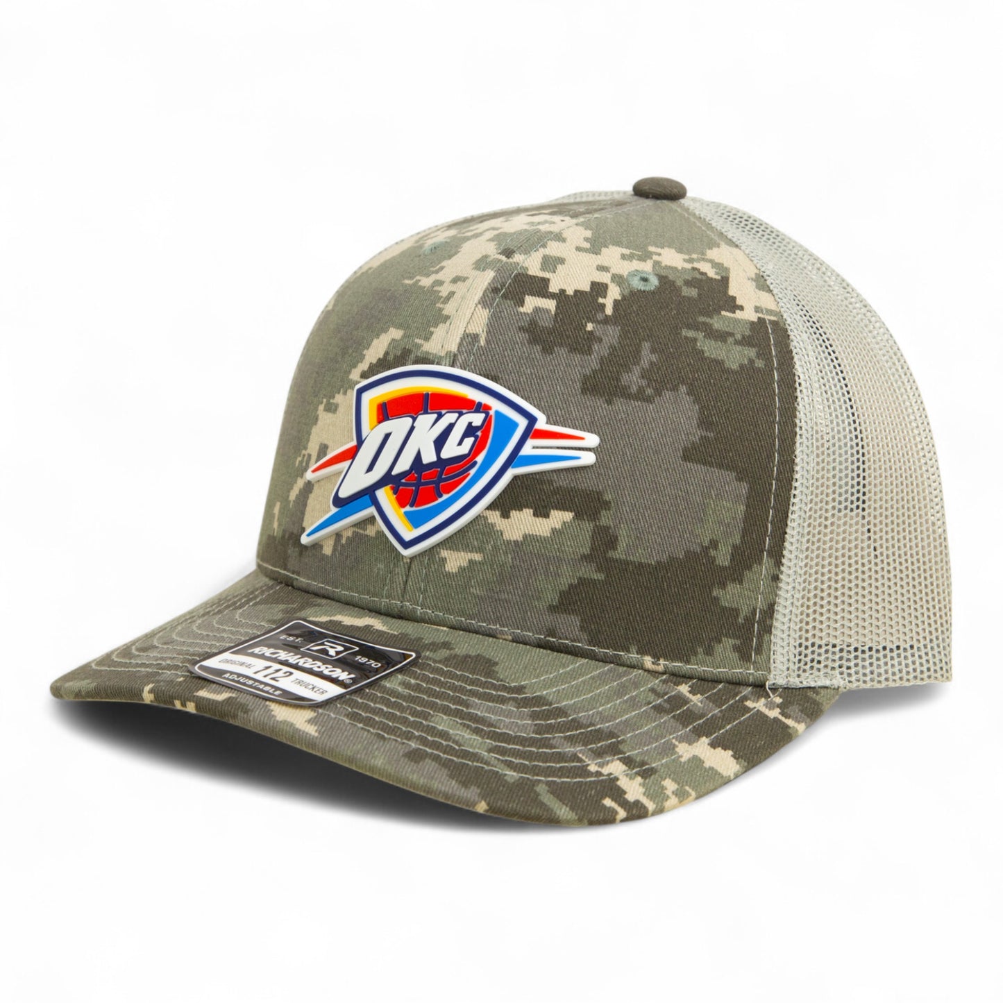 Oklahoma City Thunder Snapback Trucker Hat- Military Digital Camo