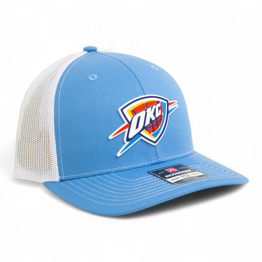 Oklahoma City Thunder Snapback Trucker Hat- Columbia Blue/ White