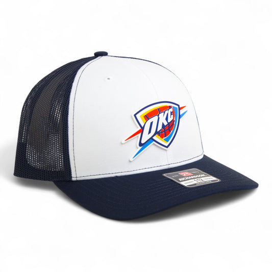 Oklahoma City Thunder Snapback Trucker Hat- White/ Navy