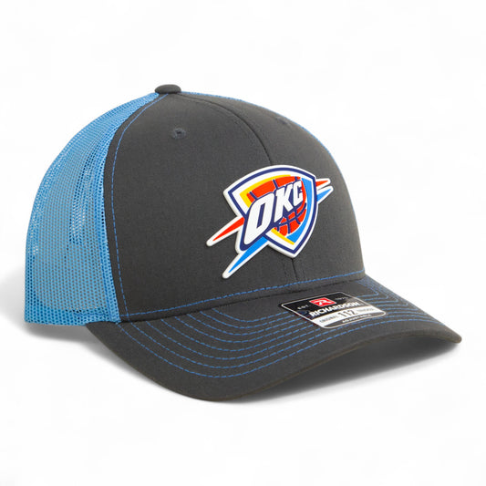 Oklahoma City Thunder Snapback Trucker Hat- Charcoal/ Columbia Blue