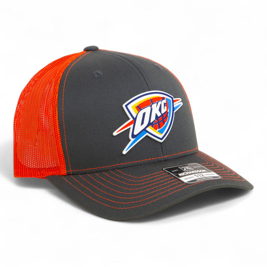 Oklahoma City Thunder Snapback Trucker Hat- Charcoal/ Orange