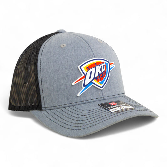 Oklahoma City Thunder Snapback Trucker Hat- Heather Grey/ Black