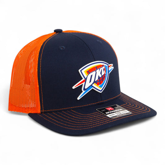 Oklahoma City Thunder Snapback Trucker Hat- Navy/ Orange