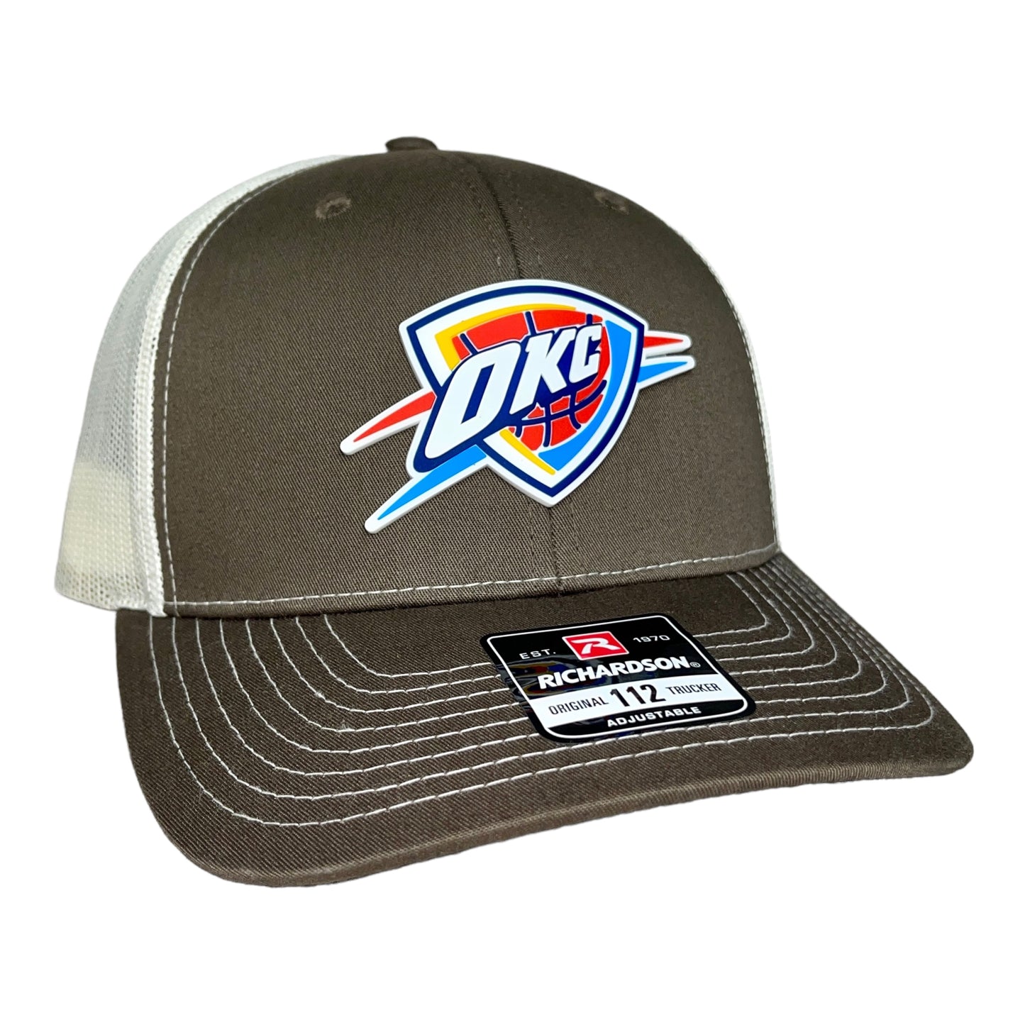Oklahoma City Thunder 3D Snapback Trucker Hat- Light Brown/ Birch
