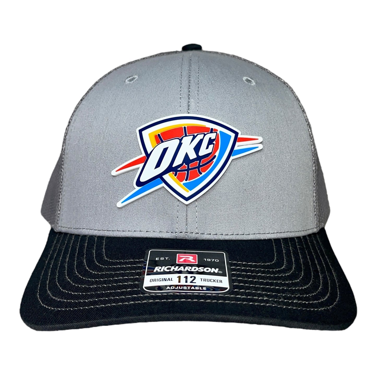 Oklahoma City Thunder 3D Snapback Trucker Hat- Grey/ Charcoal/ Black