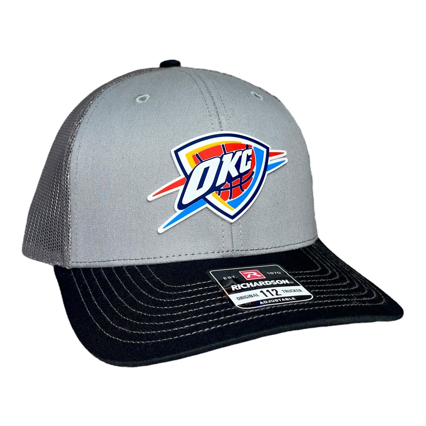 Oklahoma City Thunder 3D Snapback Trucker Hat- Grey/ Charcoal/ Black
