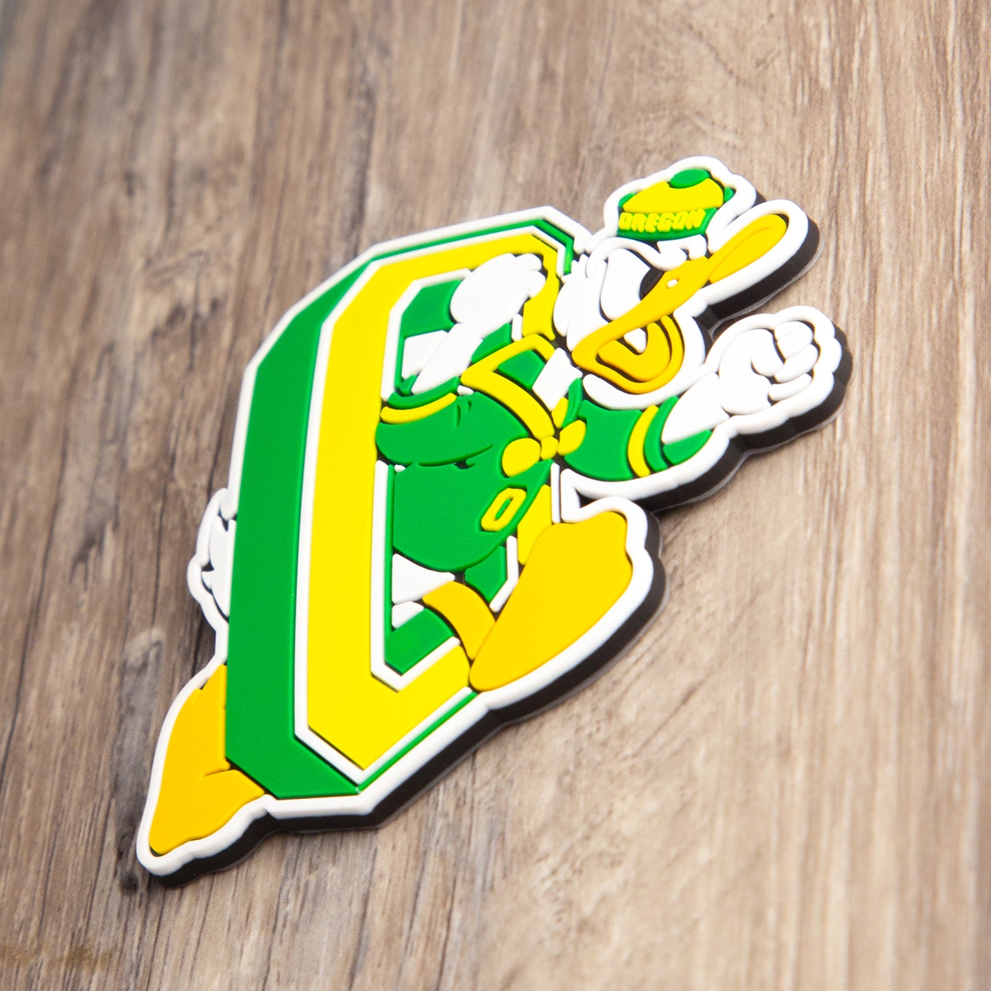 Oregon Ducks Retro 3D Snapback Trucker Hat- White/ Grey/ Black