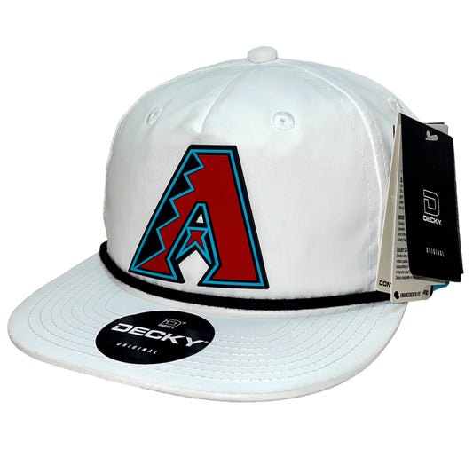 Arizona Diamondbacks 3D Classic Rope Hat- White/ Black - Ten Gallon Hat Co.
