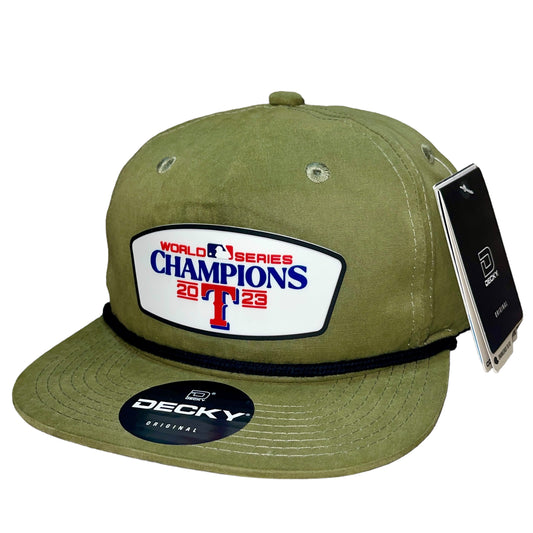 Texas Rangers 2023 World Series Champions 3D Classic Rope Hat- Loden/ Black
