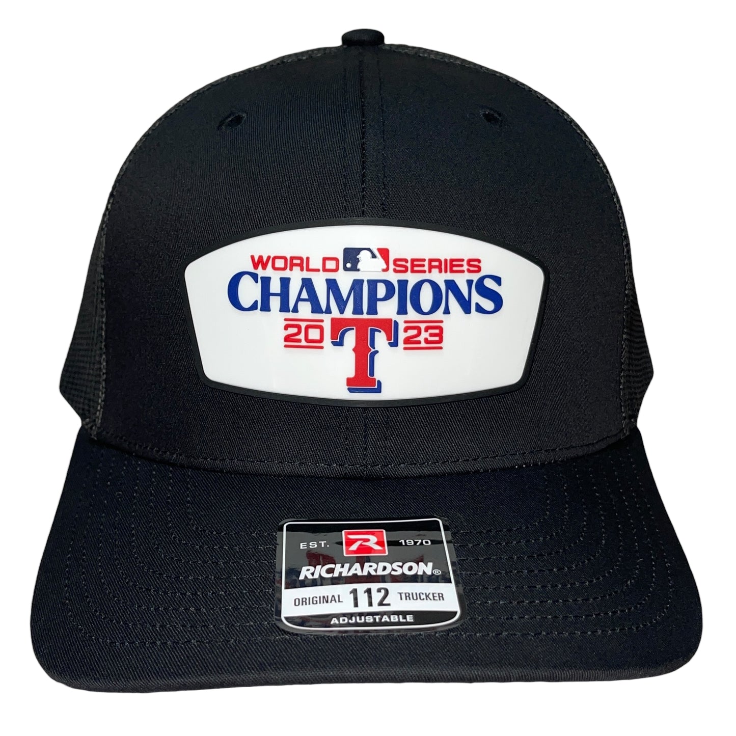 Texas Rangers 2023 World Series Champions 3D Snapback Trucker Hat- Black