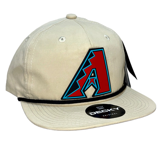 Arizona Diamondbacks 3D Classic Rope Hat- Birch/ Black - Ten Gallon Hat Co.
