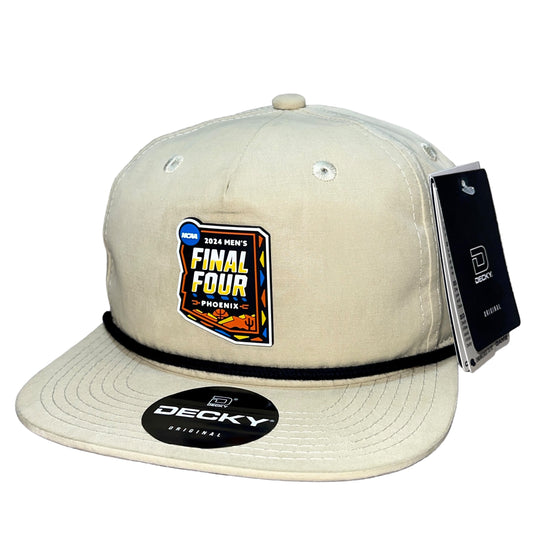 2024 March Madness- Final Four 3D Classic Rope Hat- Birch/ Black