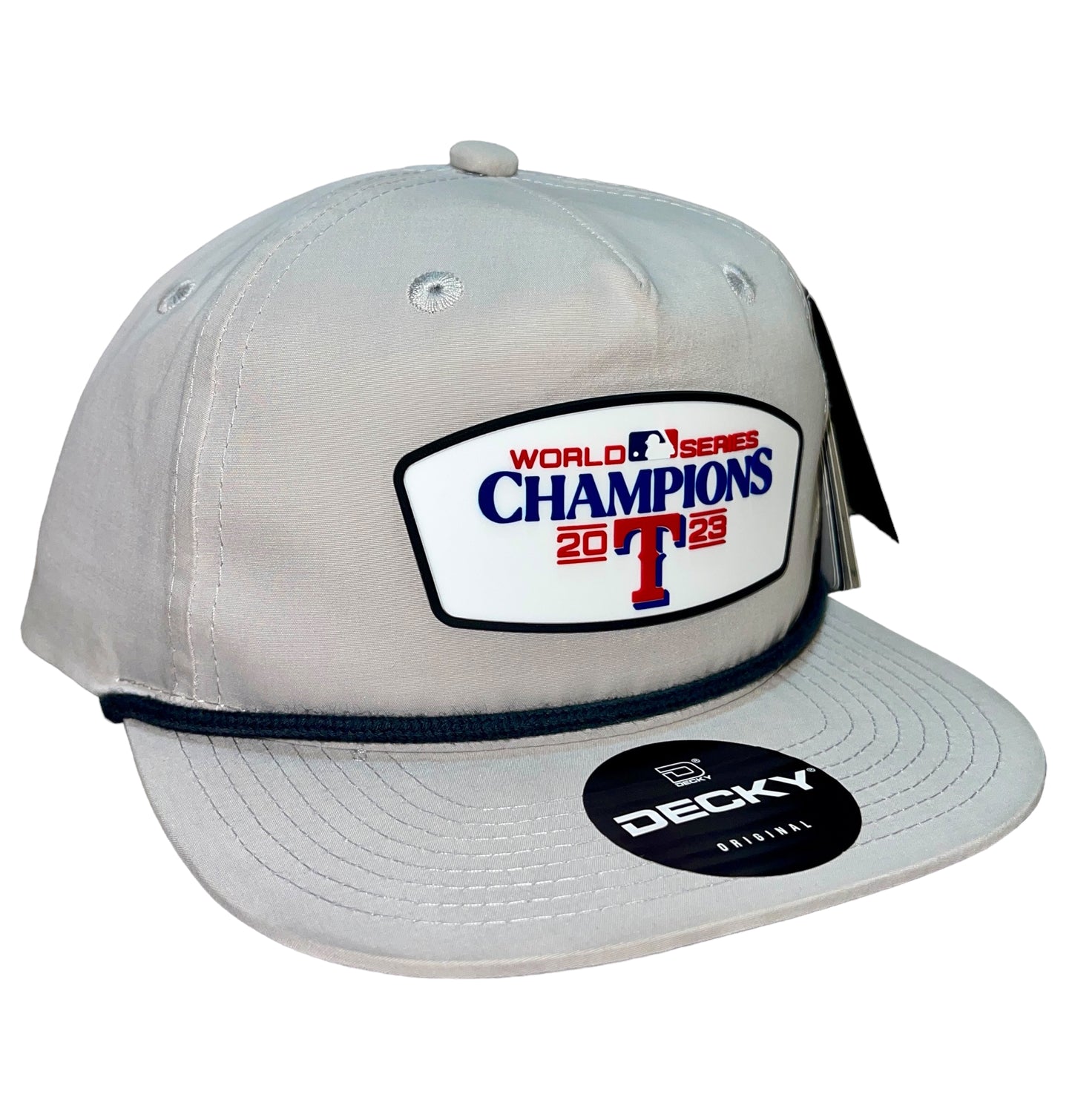 Texas Rangers 2023 World Series Champions 3D Classic Rope Hat- Grey/ Charcoal